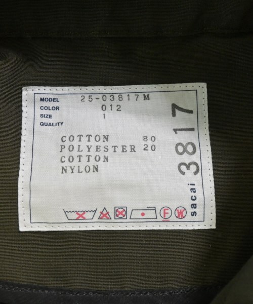 sacai（サカイ）カジュアルシャツ 黒 サイズ:1(S位) メンズ/2200663517022