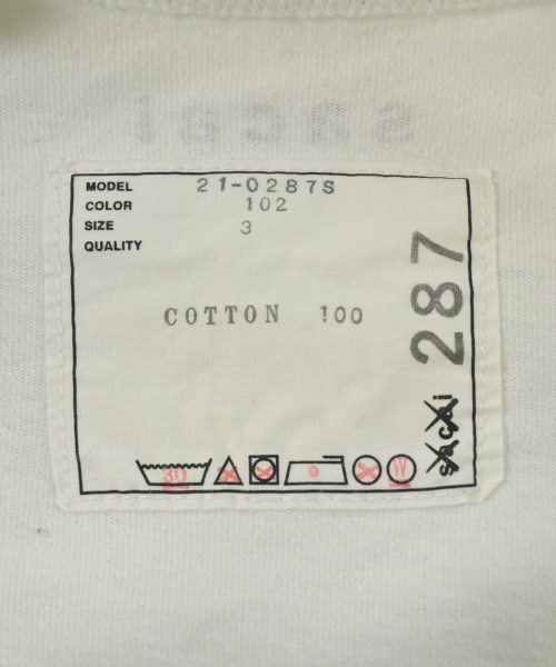 sacai（サカイ）Tシャツ・カットソー 白 サイズ:3(L位) メンズ/2200663603091