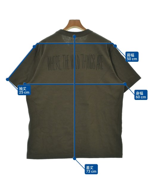sacai（サカイ）Tシャツ・カットソー カーキ サイズ:5(XXL位) メンズ/2200664182212