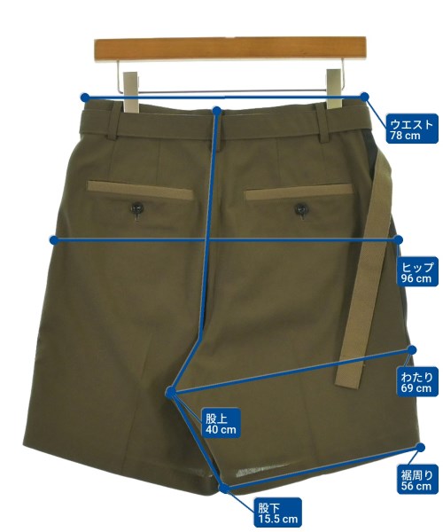 sacai（サカイ）ショートパンツ 茶 サイズ:1(S位) メンズ/2200666108029