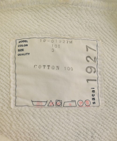 sacai（サカイ）パーカー 白 サイズ:3(L位) メンズ/2200664181017