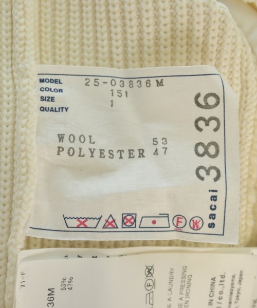 sacai（サカイ）ニット・セーター 白 サイズ:1(S位) メンズ/2200667703032