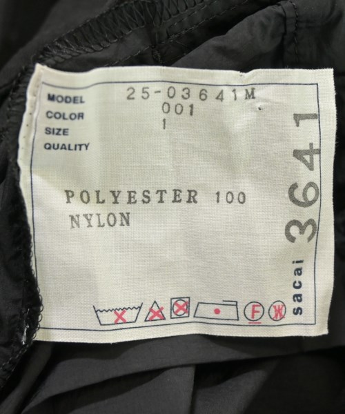 sacai（サカイ）ショートパンツ 黒 サイズ:1(S位) メンズ/2200667981027