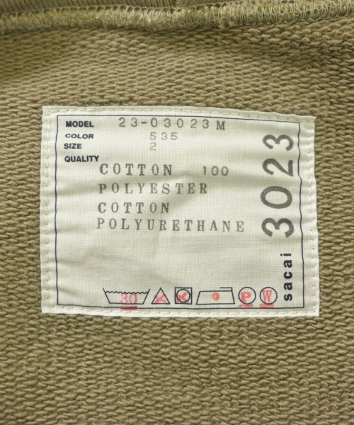 sacai（サカイ）パーカー カーキ サイズ:2(M位) メンズ/2200669121032