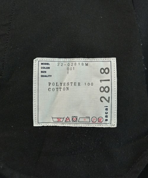 sacai（サカイ）スラックス 黒 サイズ:1(S位) メンズ/2200669308037