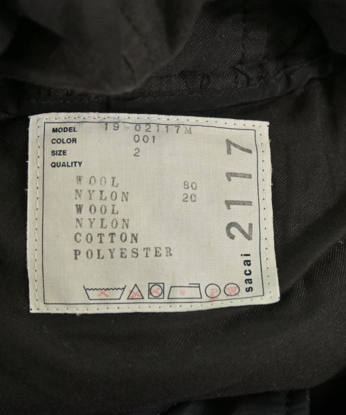 sacai（サカイ）ブルゾン 黒 サイズ:-(XL位) メンズ/2200669330137