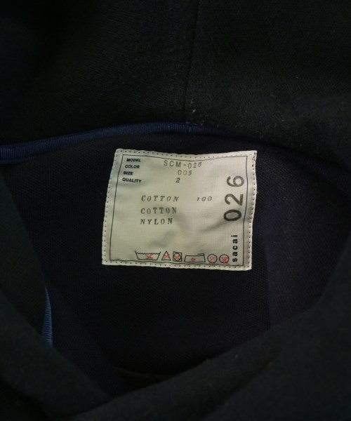 sacai（サカイ）パーカー 紺 サイズ:2(M位) メンズ/2200669368123