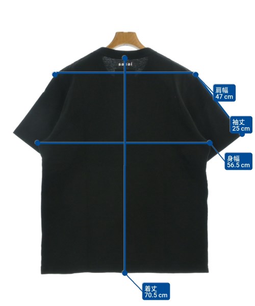 sacai（サカイ）Tシャツ・カットソー 黒 サイズ:4(XL位) メンズ/2200669823035