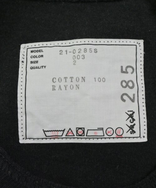 sacai（サカイ）Tシャツ・カットソー 黒 サイズ:2(M位) メンズ/2200670016037