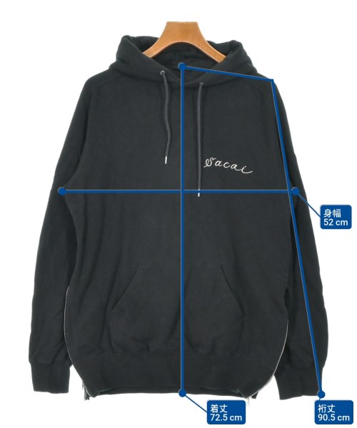 sacai（サカイ）パーカー 黒 サイズ:4(XL位) メンズ/2200666952066