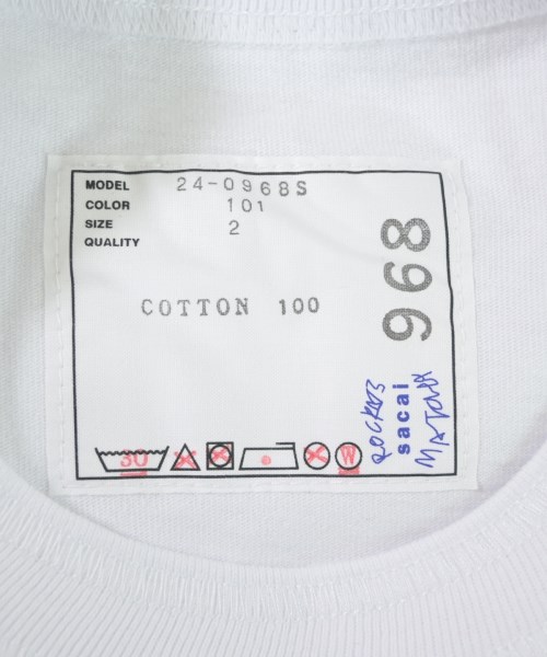 sacai（サカイ）Tシャツ・カットソー 白 サイズ:2(M位) メンズ/2200670070244