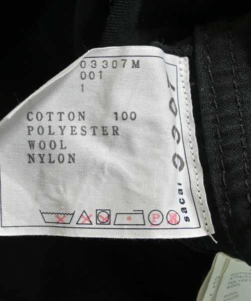 sacai（サカイ）カバーオール 黒 サイズ:1(S位) メンズ/2200672012037