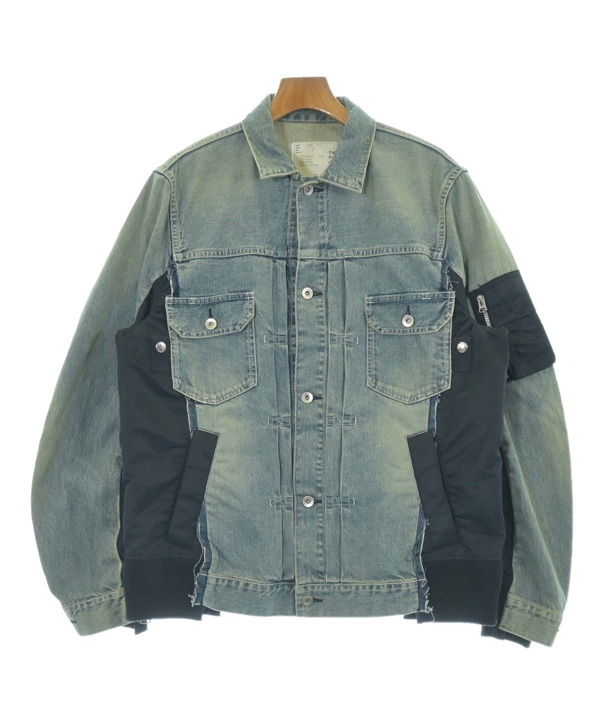 sacai（サカイ）デニムジャケット 青 サイズ:3(L位) メンズ