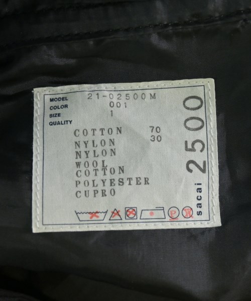 sacai（サカイ）モッズコート 黒 サイズ:1(S位) メンズ/2200730259015
