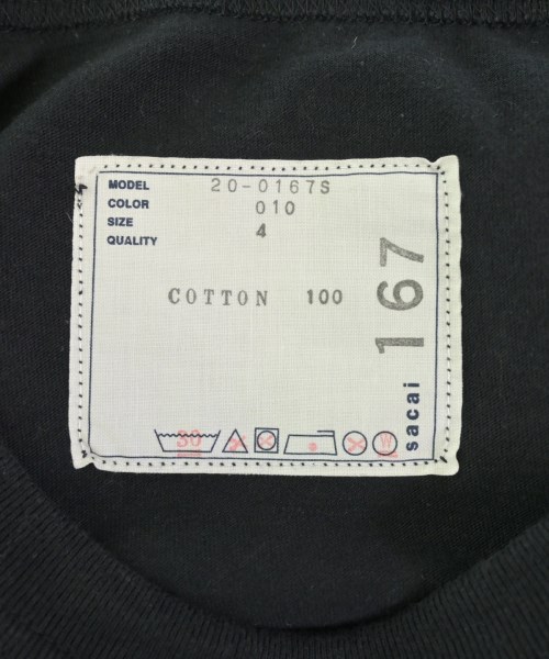 sacai（サカイ）Tシャツ・カットソー 黒 サイズ:4(XL位) メンズ/2200725490065