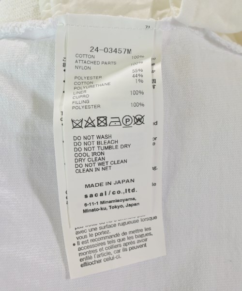 sacai（サカイ）Tシャツ・カットソー 白 サイズ:3(L位) メンズ/2200724572021