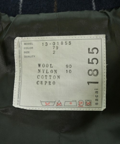 sacai（サカイ）チェスターコート 紺 サイズ:2(M位) レディース/2200731334025