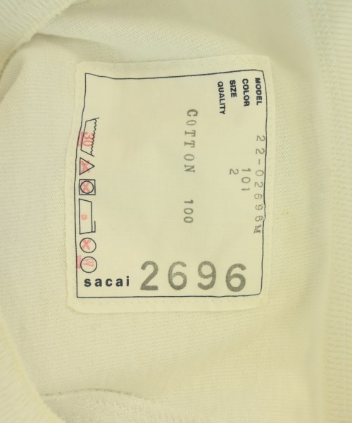 sacai（サカイ）Tシャツ・カットソー 白 サイズ:2(M位) メンズ/2200731336012