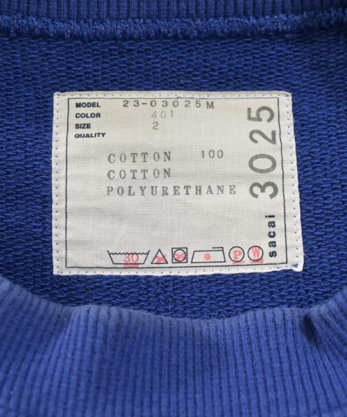 sacai（サカイ）スウェット 青 サイズ:2(M位) メンズ/2200731336081