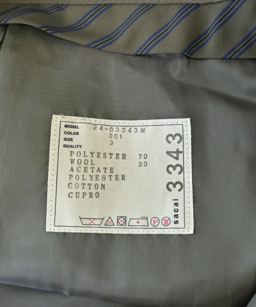 sacai（サカイ）スラックス グレー サイズ:3(L位) メンズ/2200731712021
