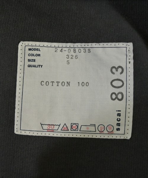 sacai（サカイ）Tシャツ・カットソー グレー サイズ:5(XXL位) メンズ/2200732074029