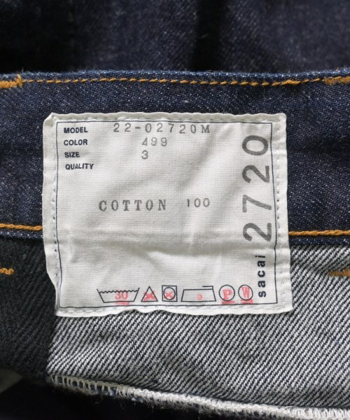 sacai（サカイ）デニムパンツ 紺 サイズ:3(L位) メンズ/2200732971038