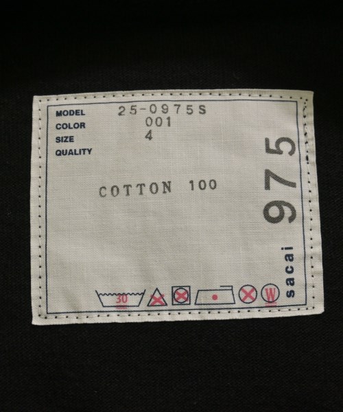 sacai（サカイ）Tシャツ・カットソー 黒 サイズ:4(XL位) メンズ/2200736168021