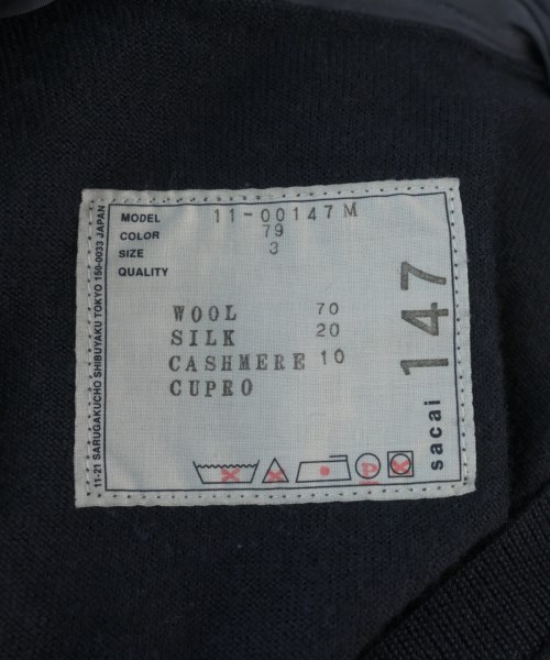 sacai（サカイ）ニット・セーター 紺 サイズ:3(L位) メンズ/2200729048156