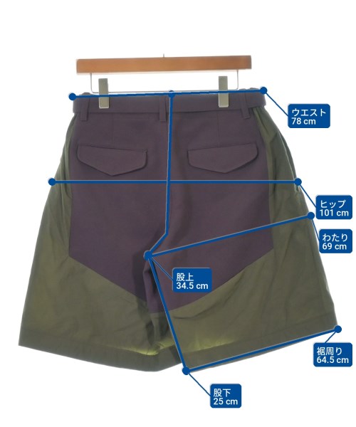 sacai（サカイ）ショートパンツ 紫 サイズ:0(XS位) メンズ/2200716355021