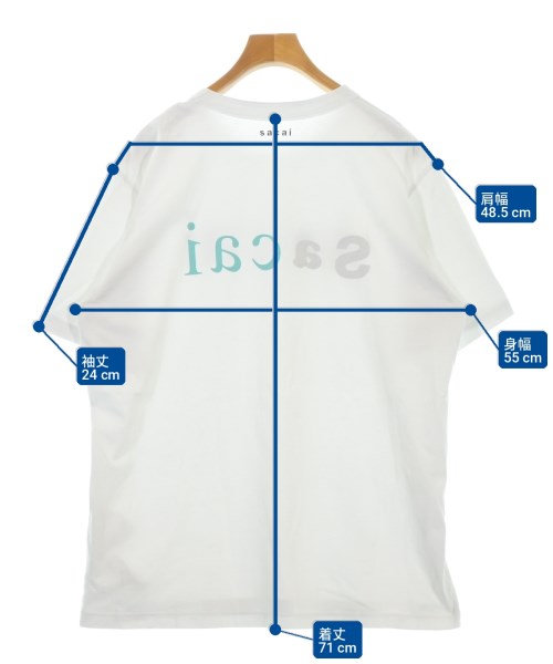 sacai（サカイ）Tシャツ・カットソー 白 サイズ:5(XXL位) メンズ/2200719993046