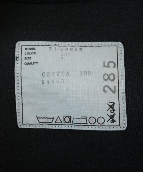 sacai（サカイ）Tシャツ・カットソー 黒 サイズ:2(M位) メンズ/2200720077056