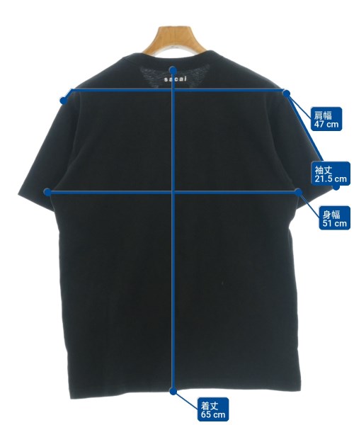sacai（サカイ）Tシャツ・カットソー 黒 サイズ:2(M位) メンズ/2200720077056