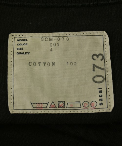 sacai（サカイ）Tシャツ・カットソー 黒 サイズ:4(XL位) メンズ/2200720136111