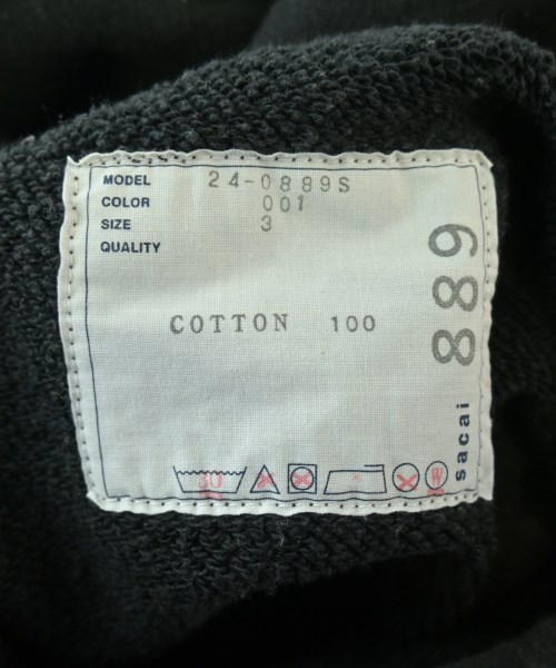 sacai（サカイ）パーカー 黒 サイズ:3(L位) メンズ/2200721087214
