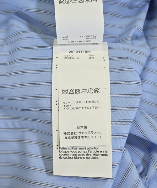 sacai（サカイ）カジュアルシャツ 青 サイズ:2(M位) メンズ/2200722248034