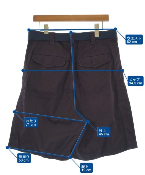 sacai（サカイ）ショートパンツ 紫 サイズ:2(M位) メンズ/2200725089023