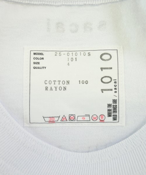 sacai（サカイ）Tシャツ・カットソー 白 サイズ:-(XXL位) メンズ/2200725902032