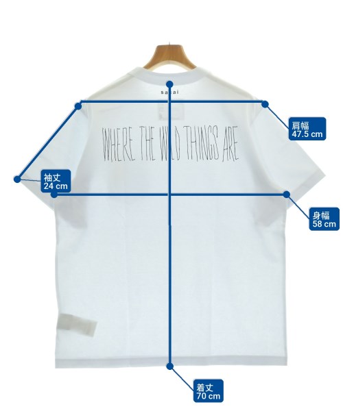 sacai（サカイ）Tシャツ・カットソー 白 サイズ:-(XXL位) メンズ/2200725902032