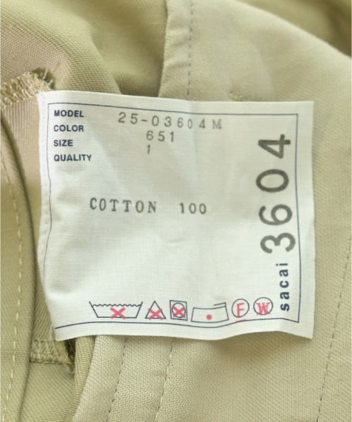 sacai（サカイ）その他 ベージュ サイズ:1(S位) メンズ/2200725381042