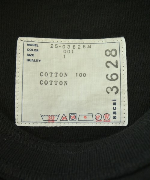 sacai（サカイ）Tシャツ・カットソー 黒 サイズ:1(S位) メンズ/2200728347045