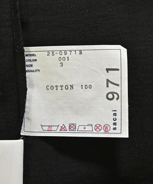 sacai（サカイ）Tシャツ・カットソー 黒 サイズ:3(L位) メンズ/2200728479142