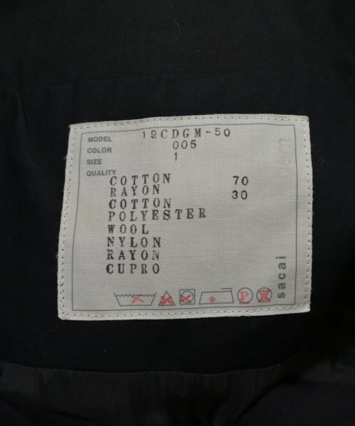 sacai（サカイ）その他 黒 サイズ:1(S位) メンズ/2200728671041