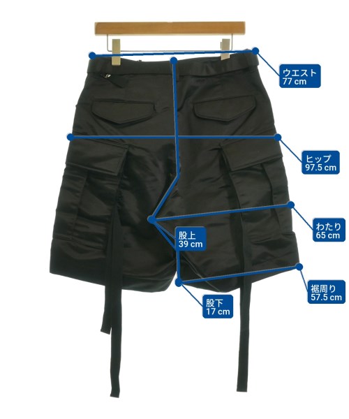 sacai（サカイ）ショートパンツ 黒 サイズ:1(S位) メンズ/2200728699014