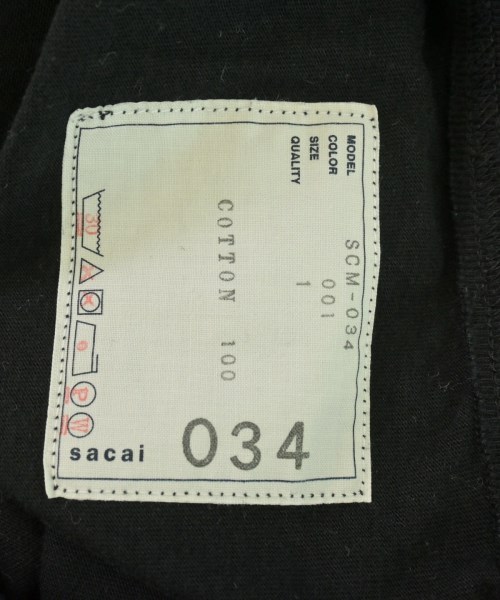 sacai（サカイ）Tシャツ・カットソー 黒 サイズ:1(S位) メンズ/2200728345096