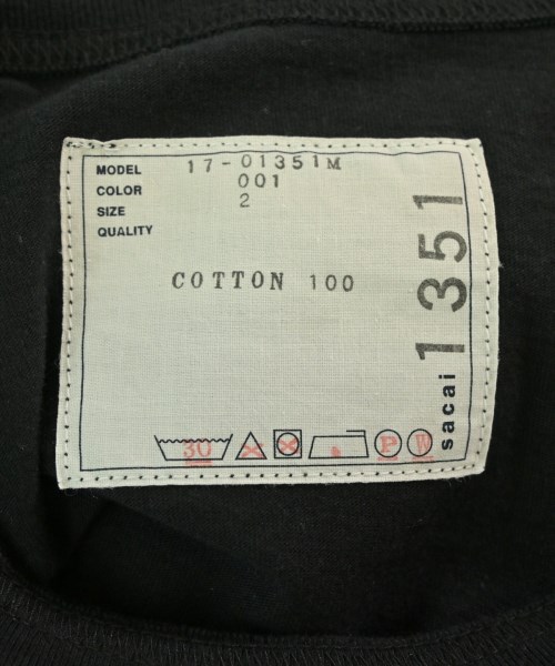 sacai（サカイ）Tシャツ・カットソー 黒 サイズ:2(M位) メンズ/2200682539135