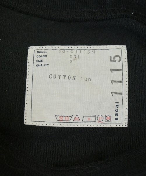 sacai（サカイ）Tシャツ・カットソー 黒 サイズ:2(M位) メンズ/2200678634042