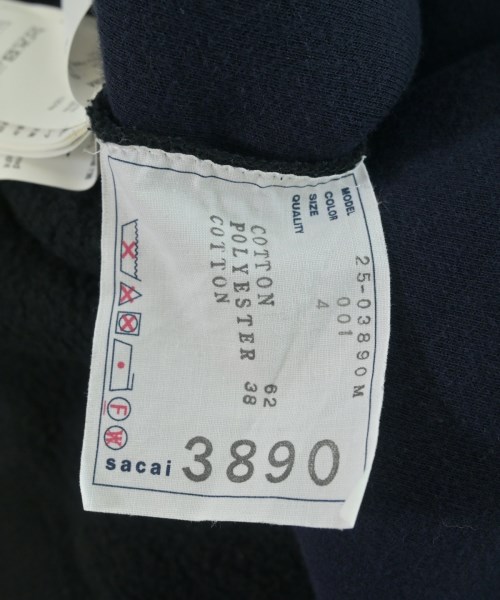 sacai（サカイ）スウェット 黒 サイズ:4(XL位) メンズ/2200683419016