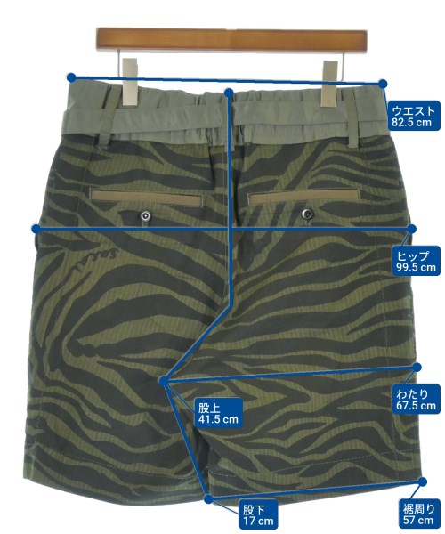 sacai（サカイ）ショートパンツ カーキ サイズ:2(M位) メンズ/2200683542066