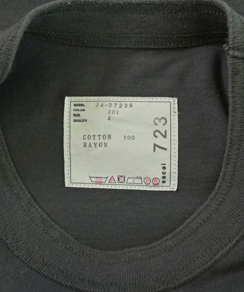 sacai（サカイ）Tシャツ・カットソー グレー サイズ:4(XL位) メンズ/2200683736052