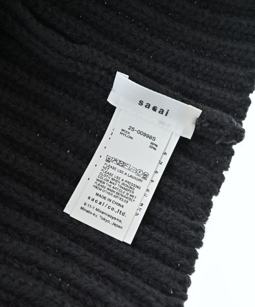 sacai（サカイ）マフラー 黒 サイズ:- メンズ/2200684219059